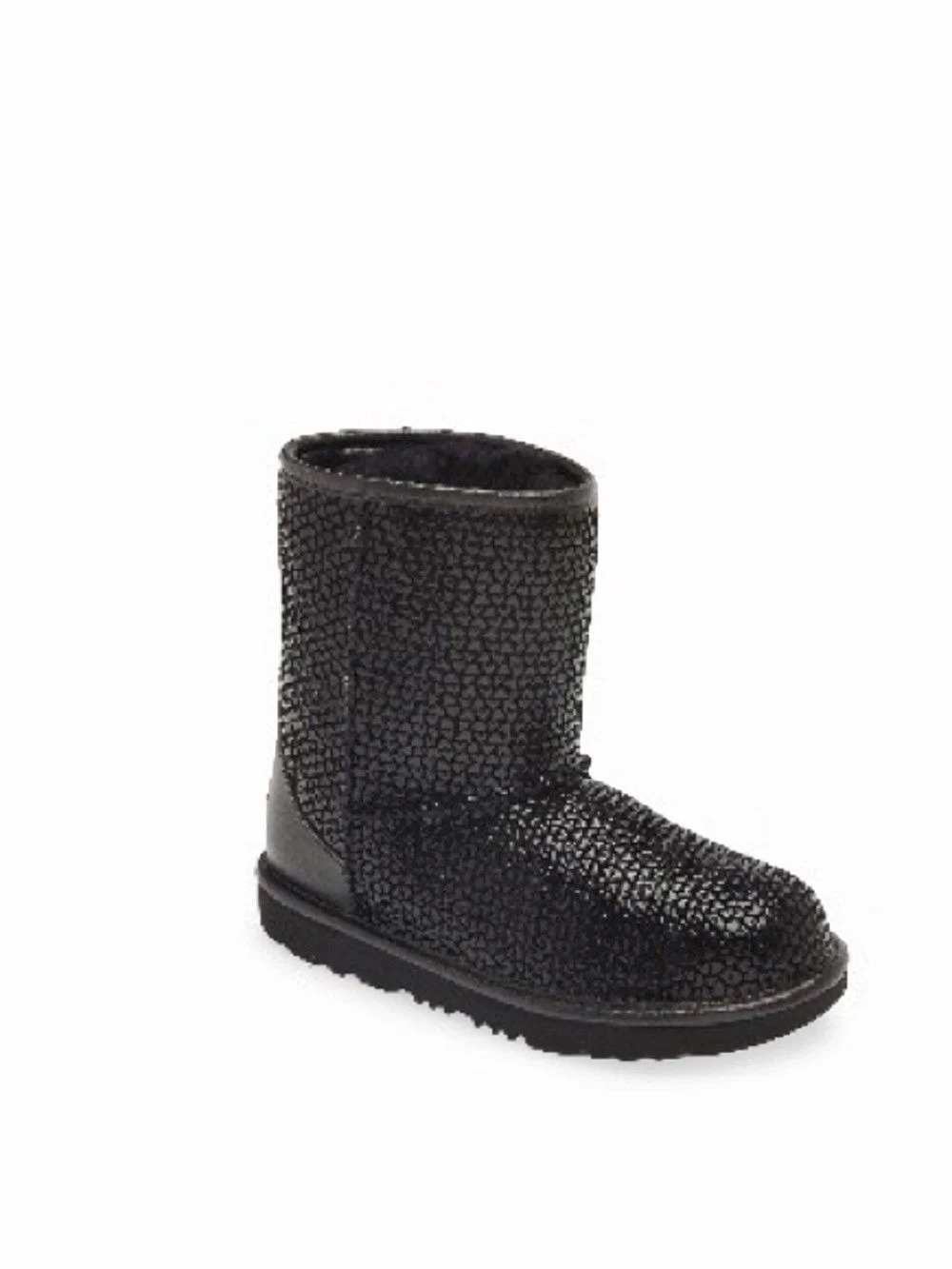 Kids UGG Classic II Gel Heart Boot Black Winter Boots Like New